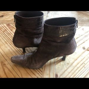 Italian Made Brown Suede Ankle Booties